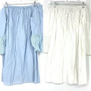 No Comment Women's Size Medium Lot of 2 Off The Shoulder Shift Dresses